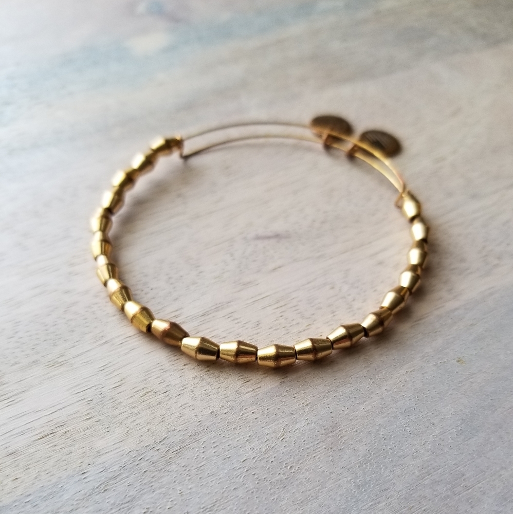 Alex and Ani Gold Beaded Bangle